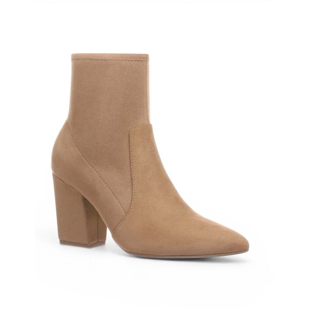 On 34th Lydiaa block Heel Booties Camel Size 7.5 New
